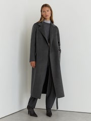 Ածխագույն մոխրագույն - Reiss Marlowe Wool-Blend Double-Breasted Blind-Seam Coat - Պատկեր 9 12-ից