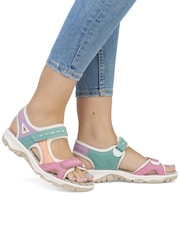 Rieker בצבע ורוד סנדלים - תמונה 1 מתוך 10