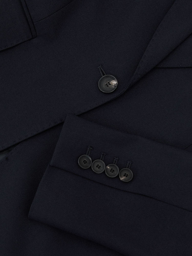 Reiss Navy Solene Wool-Blend Tailored Waistcoat - Image 6 of 6 Reiss Navy Solene Wool-Blend Tailored Waistcoat - Image 6 of 6