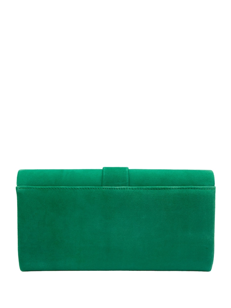 Lotus Green Clutch Bag with Chain - Image 2 of 4