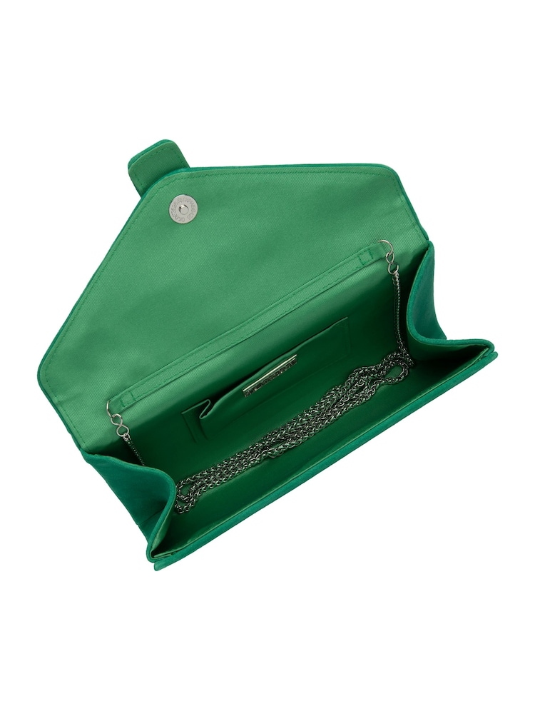 Lotus Green Clutch Bag with Chain - Image 4 of 4