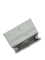 Lotus Silver Clutch Bag with Chain - Image 4 of 4
