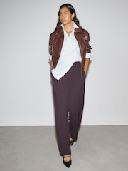 Port Elastic Back Wide Leg Trousers - Image 1 of 8