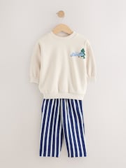 Blue Crew Neck Joggers Set (3mths-7yrs) - Image 1 of 5
