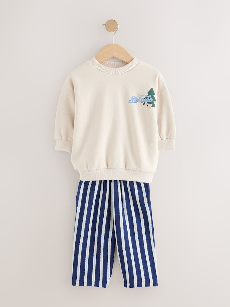 Blue Crew Neck Joggers Set (3mths-7yrs) - Image 1 of 5 Blue Crew Neck Joggers Set (3mths-7yrs) - Image 1 of 5