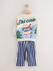 Blue Crew Neck Joggers Set (3mths-7yrs) - Image 3 of 5