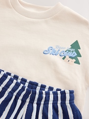 Blue Crew Neck Joggers Set (3mths-7yrs) - Image 4 of 5