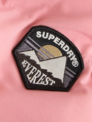 Superdry Rose Pink Everest Padded Bomber Coat - Image 14 of 16