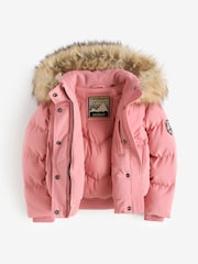 Superdry Rose Pink Everest Padded Bomber Coat - Image 8 of 16