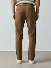 Tan Brown Slim Fit Cotton Rich Stretch Chinos - Image 4 of 10