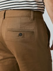 Tan Brown Slim Fit Cotton Rich Stretch Chinos - Image 6 of 10
