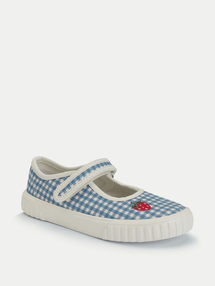 Bleu - Start-Rite Mary Jane Rip Tape Washable Kids Canvas Shoes - Image 2 de 7 Bleu - Start-Rite Mary Jane Rip Tape Washable Kids Canvas Shoes - Image 2 de 7