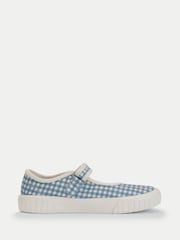 Bleu - Start-Rite Mary Jane Rip Tape Washable Kids Canvas Shoes - Image 3 de 7