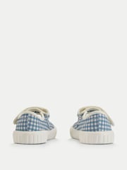 Bleu - Start-Rite Mary Jane Rip Tape Washable Kids Canvas Shoes - Image 4 de 7
