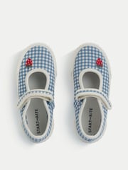 Bleu - Start-Rite Mary Jane Rip Tape Washable Kids Canvas Shoes - Image 5 de 7