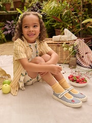 Bleu - Start-Rite Mary Jane Rip Tape Washable Kids Canvas Shoes - Image 7 de 7