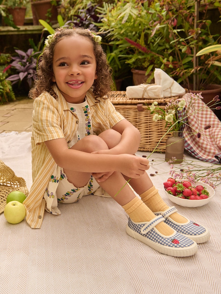 Bleu - Start-Rite Mary Jane Rip Tape Washable Kids Canvas Shoes - Image 7 de 7 Bleu - Start-Rite Mary Jane Rip Tape Washable Kids Canvas Shoes - Image 7 de 7