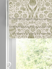 Laura Ashley Olive Ashstead Damask Made to Measure Roman Blind - Image 2 of 6