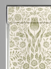 Laura Ashley Olive Ashstead Damask Made to Measure Roman Blind - Image 4 of 6