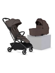 Silver Cross Chocolate Nia Compact Travel Stroller with Carrycot - Image 1 of 6