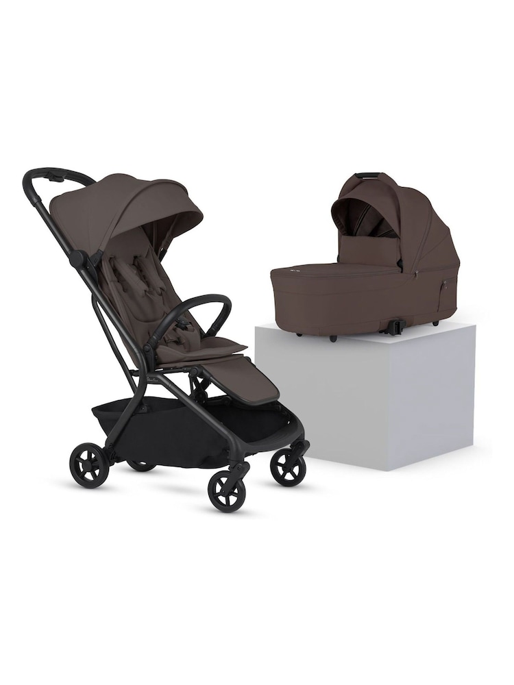 Silver Cross Chocolate Nia Compact Travel Stroller with Carrycot - Image 1 of 6