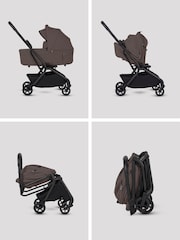 Silver Cross Chocolate Nia Compact Travel Stroller with Carrycot - Image 3 of 6