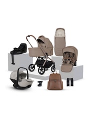 Silver Cross Champagne Breez Stroller Infant Carrier Bundle - Image 1 of 6