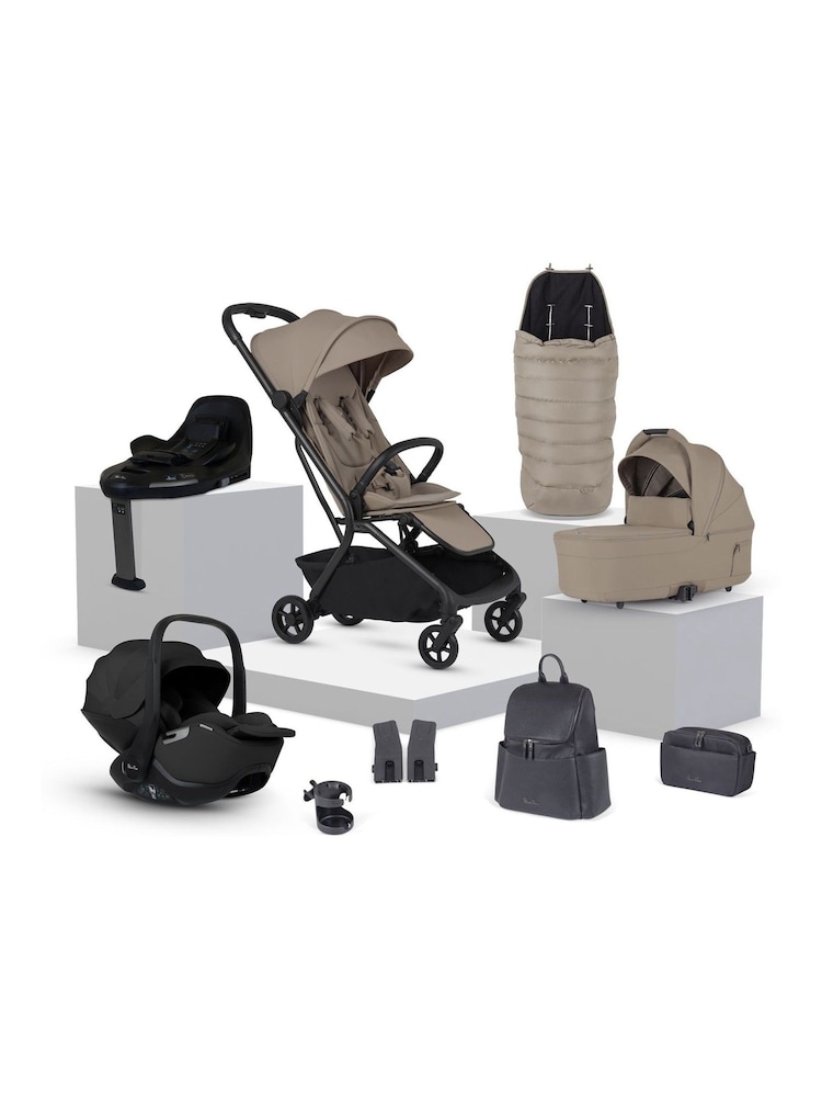 Silver Cross Champagne Nia Compact Stroller Travel System with Accessories - Image 1 of 6
