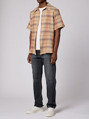 PS Paul Smith Orange Madras Check Cashmere Blend Short Sleeve Shirt - Image 3 of 3
