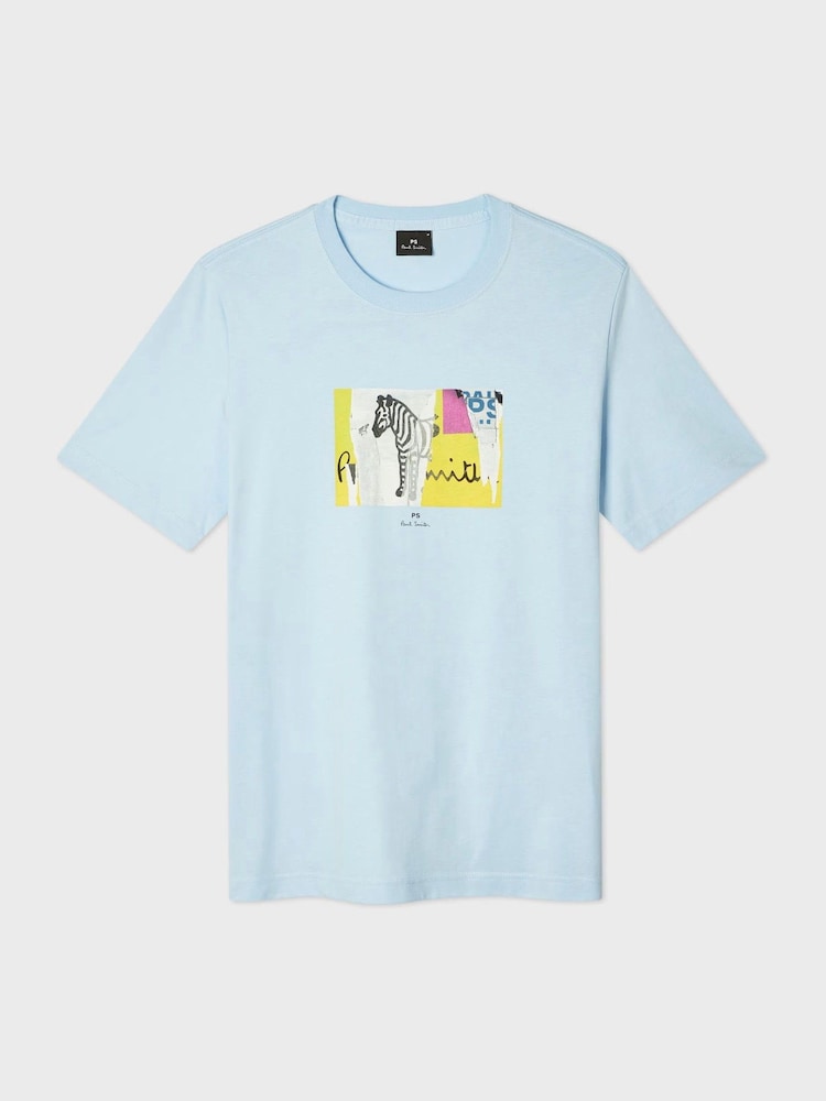 PS Paul Smith Blue Zebra Graphic T-Shirt - Image 1 of 6