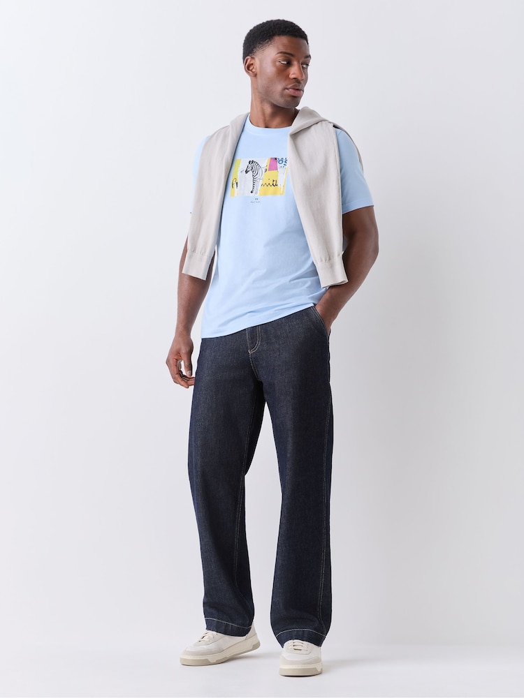 PS Paul Smith Blue Zebra Graphic T-Shirt - Image 2 of 6