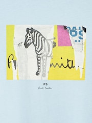 PS Paul Smith Blue Zebra Graphic T-Shirt - Image 6 of 6