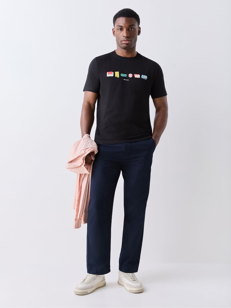 PS Paul Smith Black Price Tag Graphic T-Shirt - Image 2 of 6