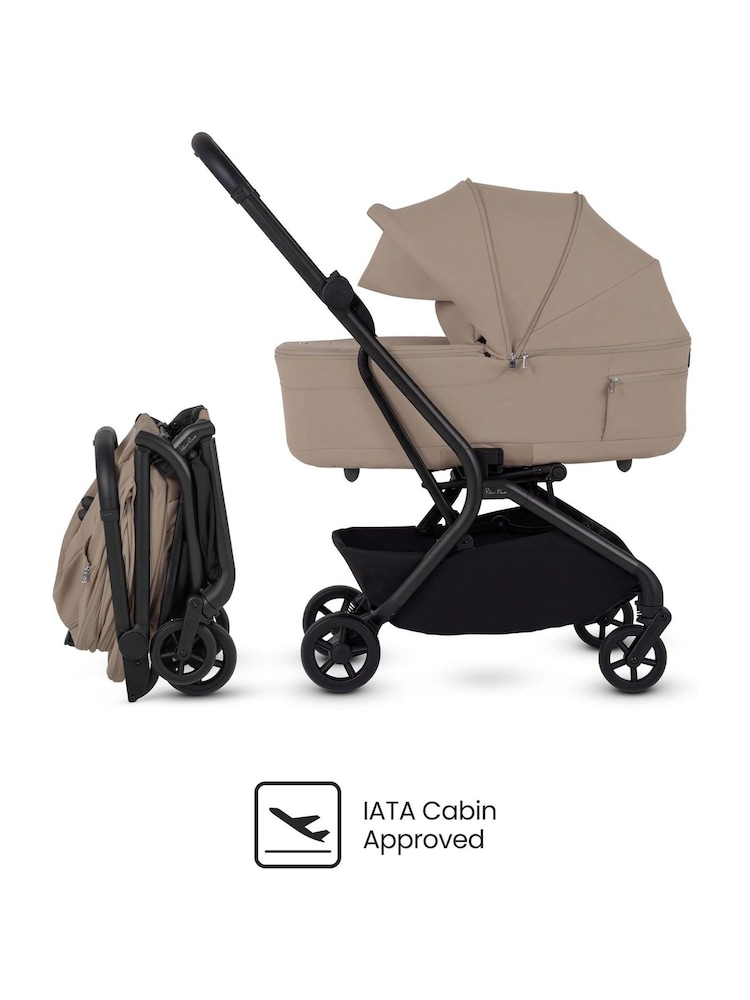 Silver Cross Champagne Nia Compact Travel Stroller with Carrycot - Image 2 of 6