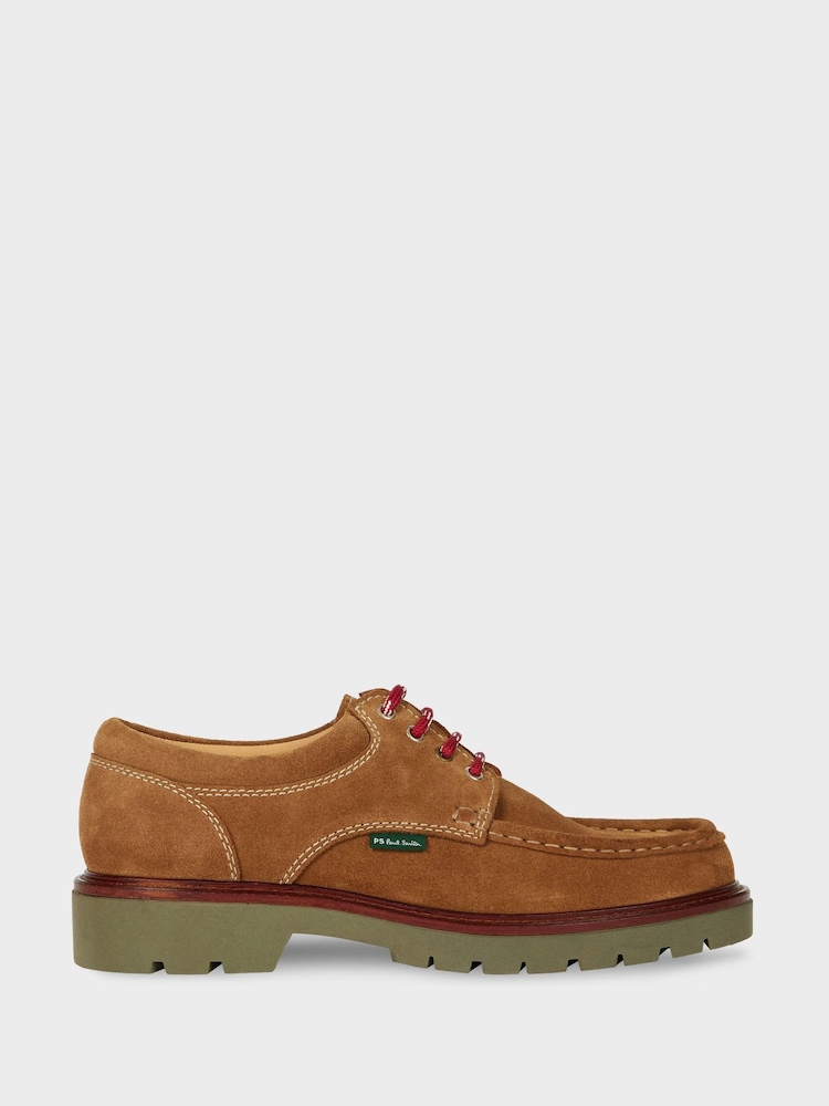 PS Paul Smith Brown Rooster Lace Up Contrast Boat Shoes - Image 1 of 5