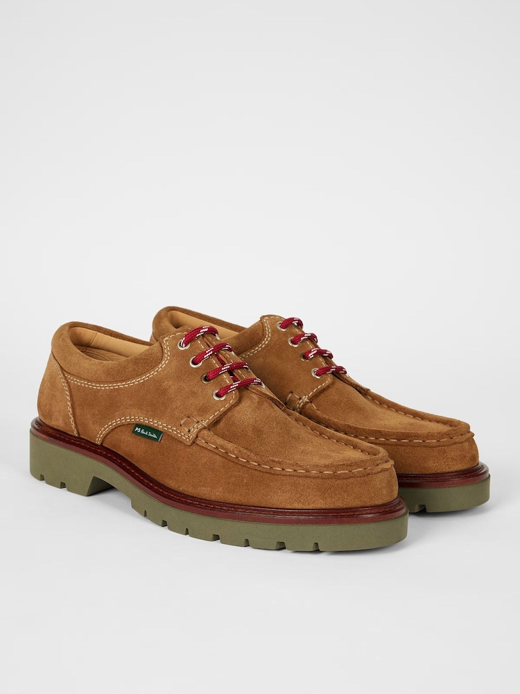 PS Paul Smith Brown Rooster Lace Up Contrast Boat Shoes - Image 2 of 5