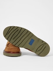 PS Paul Smith Brown Rooster Lace Up Contrast Boat Shoes - Image 3 of 5