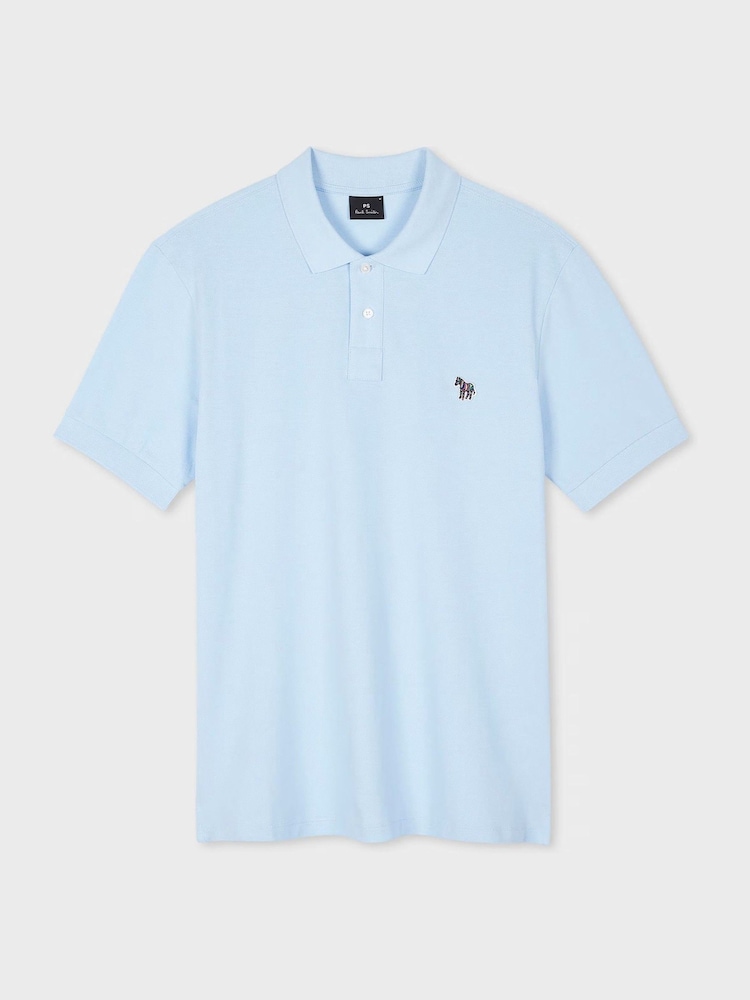 PS Paul Smith Blue Zebra Logo Polo Shirt - Image 1 of 1
