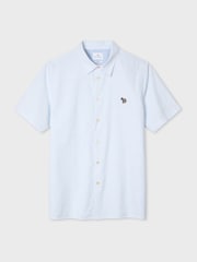 PS Paul Smith Blue Stripe Short Sleeve Zebra Logo Shirt - Image 1 of 5