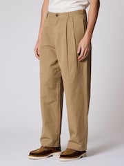 PS Paul Smith Natural Double Pleat Relaxed Fit Trousers - Image 1 of 13