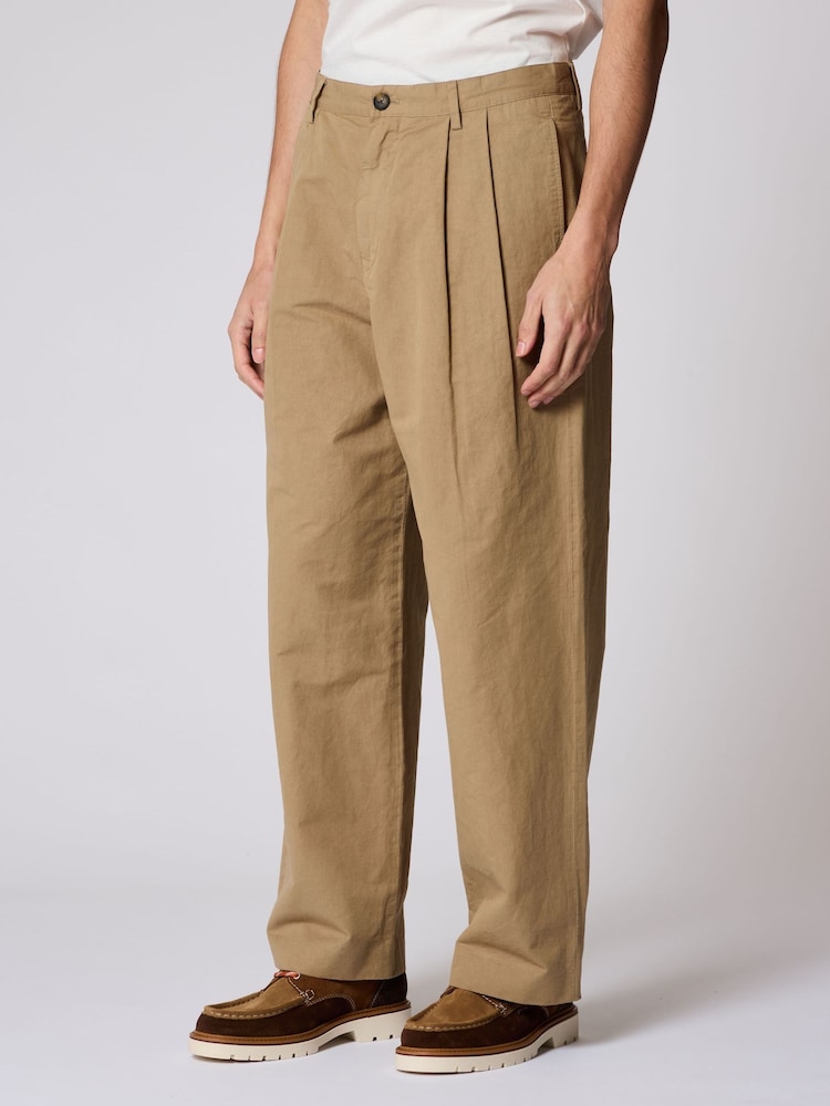 PS Paul Smith Natural Double Pleat Relaxed Fit Trousers - Image 1 of 13 PS Paul Smith Natural Double Pleat Relaxed Fit Trousers - Image 1 of 13