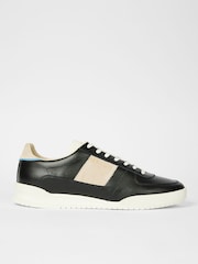 PS Paul Smith Black Contrast Panel Leather Trainers - Image 4 of 10