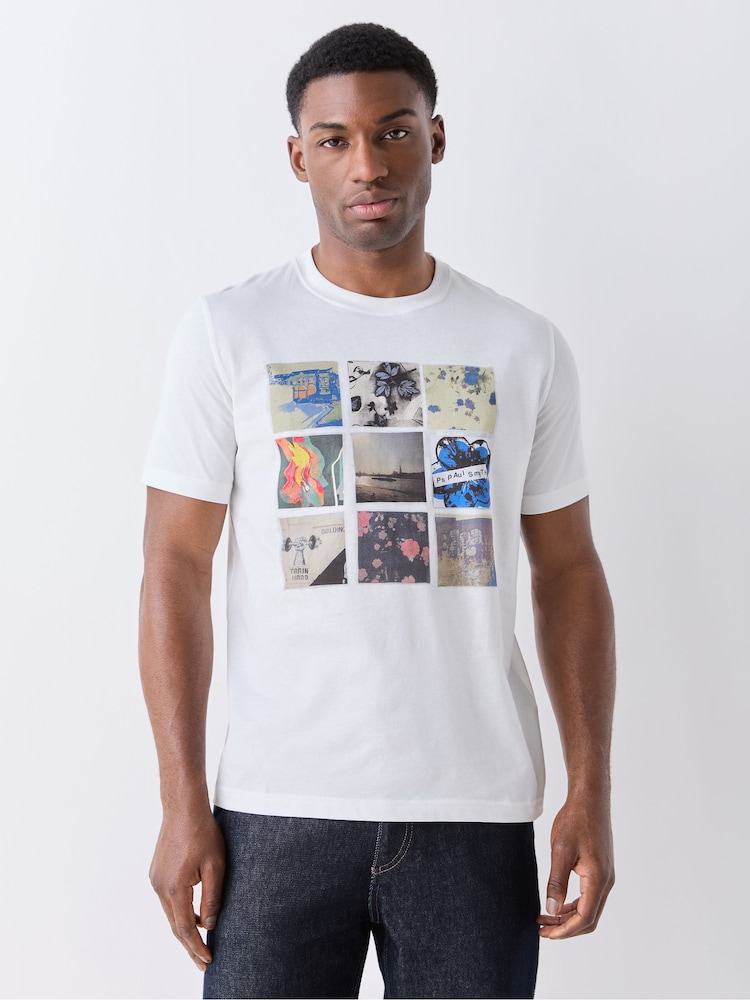 PS Paul Smith White Scenic Graphic T-Shirt - Image 1 of 6