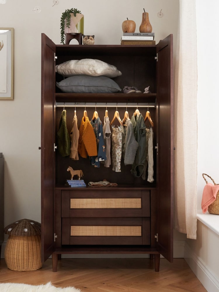 Tutti Bambini Warm Walnut Japandi Nursery Wardrobe - Image 2 of 4