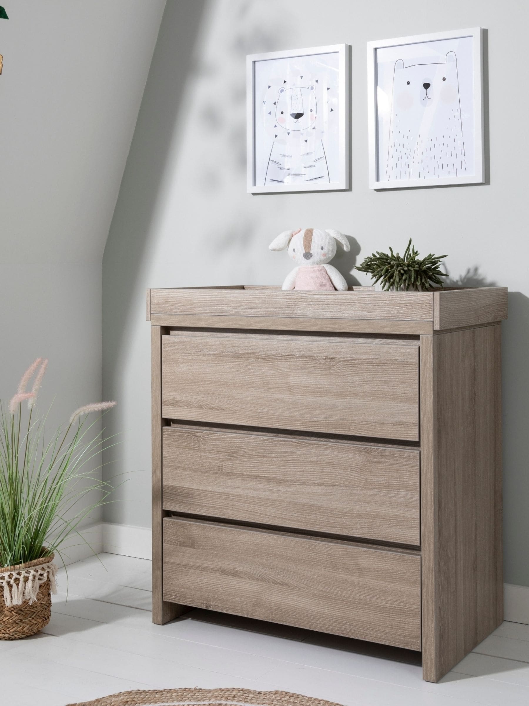 Tutti Bambini Unisex Oak Modena Nursery Chest Changer