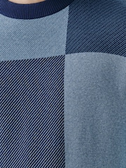 Blue Check Crew Neck Jumper - Image 5 of 8