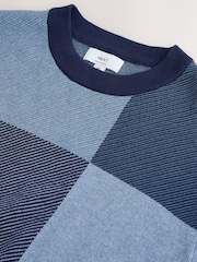 Blue Check Crew Neck Jumper - Image 7 of 8