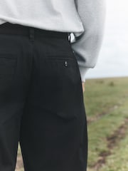 Svart - Løpspasning - Bomullsrike stretch-chinos - Bilde 5 av 9