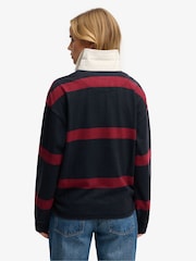 Superdry Blue Heritage Stripe Rugby Shirt - Image 2 of 5