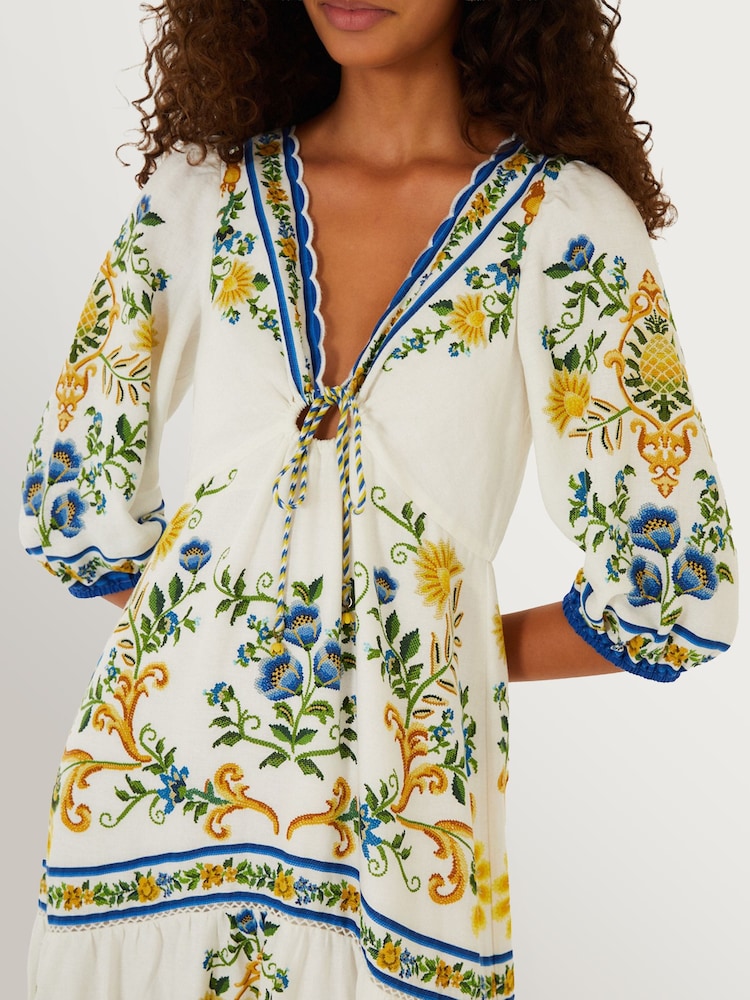 Farm Rio Emily Floral Tapestry Maxi Dress - Imagen 4 de 4